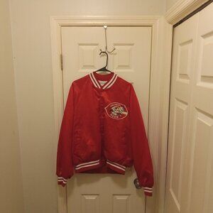 Vintage Chalk line Spell out Cincinnati reds bomber jacket XL